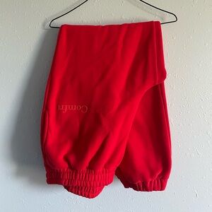 Comfrt red sweatpants